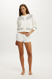Button Up Cardigan, COCONUT MILK CHILL GIRL FAIRISLE - example image 1