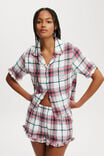 Flannel Short Sleeve Shirt And Short Personalised, TONI CHECK/NAVY/GREEN/RED - alternate image 4