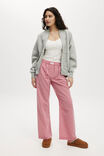 Zip Through Fleece Bomber, GREY MARLE - example image 4