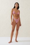 Micro Slider Triangle Bikini Top, NEON CRUSH/BLACK CRINKLE - alternate image 4