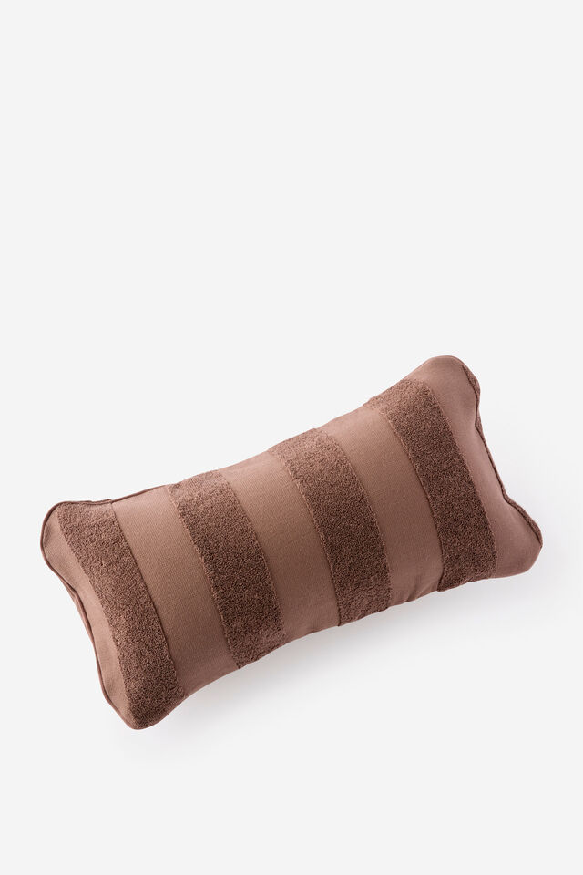 Body Inflatable Beach Pillow, CLAY TAUPE STRIPE