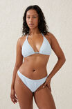 High Side Brazilian Seam Bikini Bottom, BLUE SKY STRIPE CRINKLE - alternate image 4