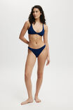 High Apex Bikini Top, DEEP BLUE METALLIC CRINKLE - alternate image 4