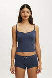 Dreamy Soft Pointelle Micro Short, STEELY BLUE - example image 4