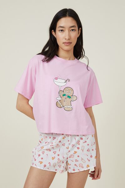 Jersey Bed Tee, GINGERBREAD COCKTAIL