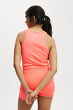 Seamless Ringer Tank, WASHED VIBRANT ORANGE - alternate image 3