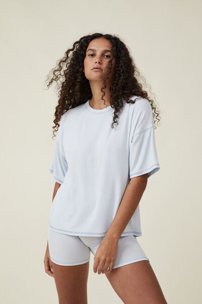 Sleep Recovery Slouch T-Shirt, COUNTRY AIR RIB