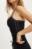 Ultra Soft Contrast T-Bar Tank, BLACK/GRAPHITE - example image 2