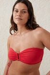 U Front Bandeau Bikini Top, LOBSTER RED - alternate image 2