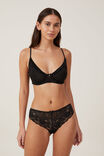 Everyday All Over Lace Cheeky Brief, BLACK - alternate image 4