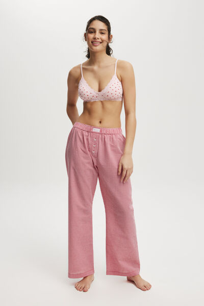 Boyfriend Boxer Pant Asia Fit, MICRO RED GINGHAM