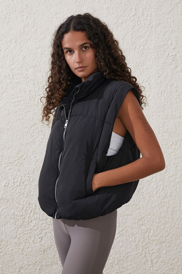 The Mother Puffer 2 In 1 Jacket, BLACK