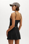 Ultra Soft Fitted Pleat Skirt, BLACK - alternate image 3