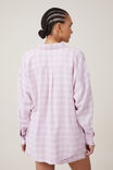 Flannel Boyfriend Long Sleeve Shirt Personalised, PINK CHECK - alternate image 3