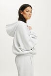 Plush Oversized Cocoon Zip Through, CLOUDY GREY MARLE - example image 3