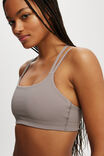 Strappy Sports Crop, DESERT GREY RIB - alternate image 2