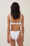 Fixed Tie Side Cheeky Bikini Bottom, WHITE CRINKLE - alternate image 3