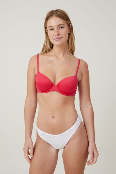 zanvin Wireless Bra, Woman's Comfortable Lace Breathable Bra Underwear No  Rims,Red,M 
