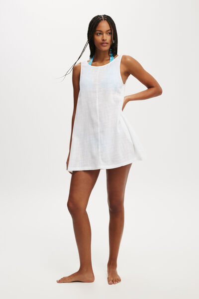 The Essential Beach Mini Dress, WHITE