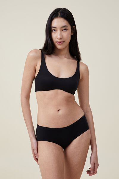 The Smoothing Wave Padded Bralette, BLACK