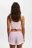 Woven Sleep Short With Lace Trim, CAMILLE DITSY PINK - alternate image 3
