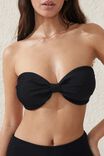 Mermaid Bandeau Bikini Top, BLACK CRINKLE - alternate image 2