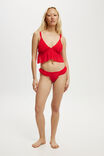 Rara Ruffle Longline Bralette, RASPBERRY - alternate image 4