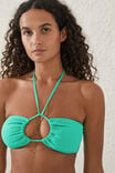 Keyhole Bandeau Bikini Top, FRESH GREEN - alternate image 2