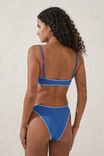 Straight Neck Crop Bikini Top, SPRING BLUE/BLANKET STITCH - alternate image 3