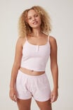 Peached Jersey Henley Cami, SOFT ROSE - alternate image 1
