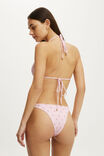 String Triangle Bikini Top, BOHO STAMP DITSY PINKS - example image 3