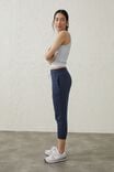 Lifestyle Cropped Gym Trackpant, MIDNIGHT MARLE - alternate image 5