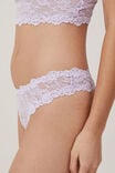 Stretch Lace Thong Brief, LILAC BREEZE - alternate image 2