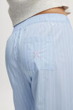 Personalised Boyfriend Boxer Pant, LIGHT BLUE/WHITE STRIPE - alternate image 2