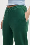 Plush Cross Front Sweatpant, SPORTY GREEN - alternate image 4