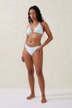 High Side Brazilian Seam Bikini Bottom, BLUE SKY STRIPE CRINKLE - alternate image 1
