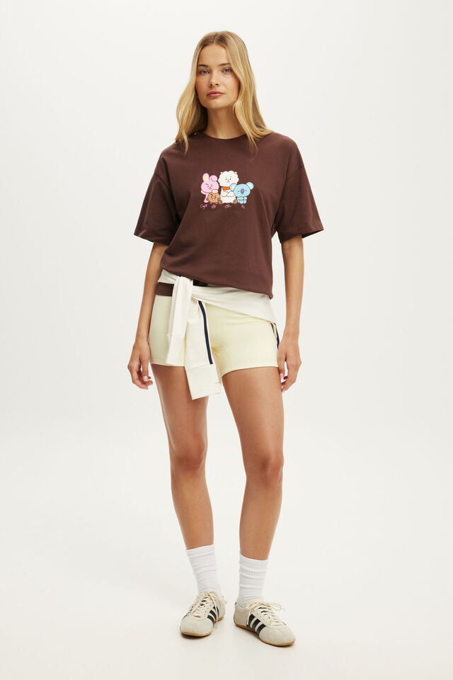 BT21 Active Graphic Tee, LCN BT21/CHESTNUT