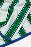 Cotton Beach Towel, COASTAL STRIPE GREEN BLUE - alternate image 2