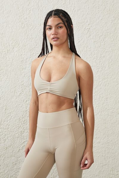 Cotton On Cropped Strappy-Back Medium-Support Sports Bra ​670031
