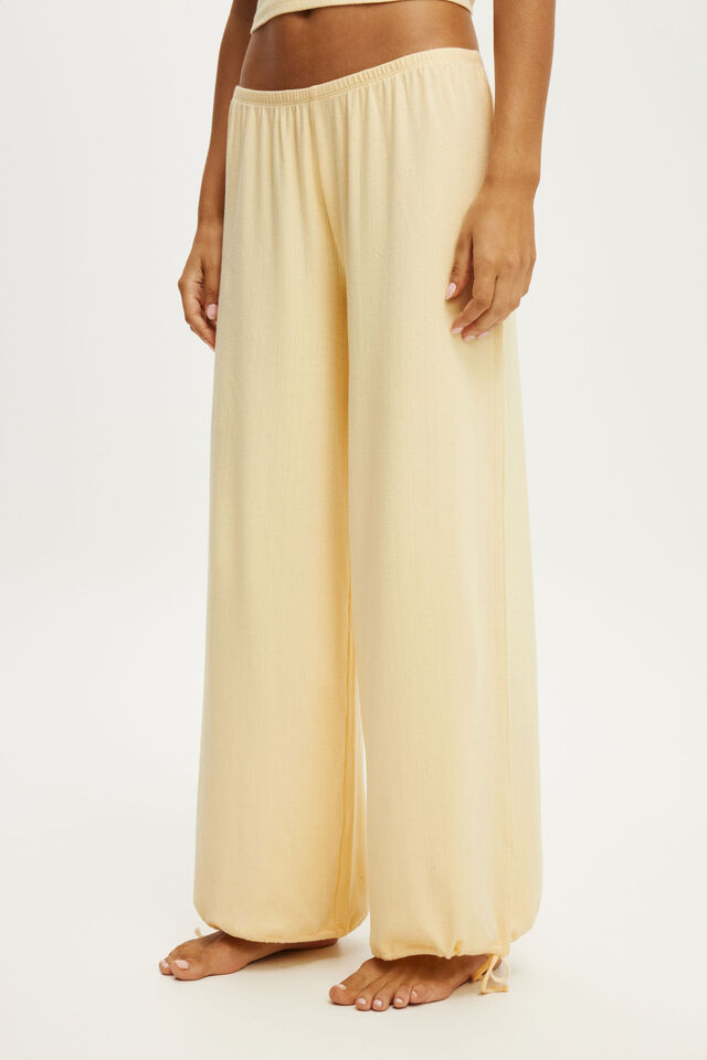 Dreamy Soft Pointelle Wide Leg Pant, BANANA WHIP