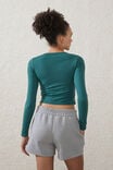 Ultra Soft Fitted Long Sleeve Top, SPORTY GREEN - alternate image 3