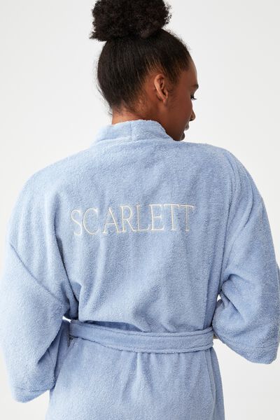 Towelling Robe Personalisation, ICED SKY