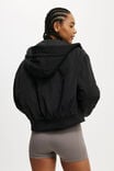 Patch Pocket Hooded Jacket, BLACK - alternate image 3