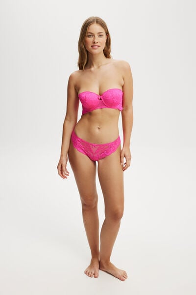 Holly Lace Cheeky Brief, CHARMING PINK