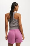 Plush Essential Gym Short, RED VIOLET/WHITE - alternate image 3