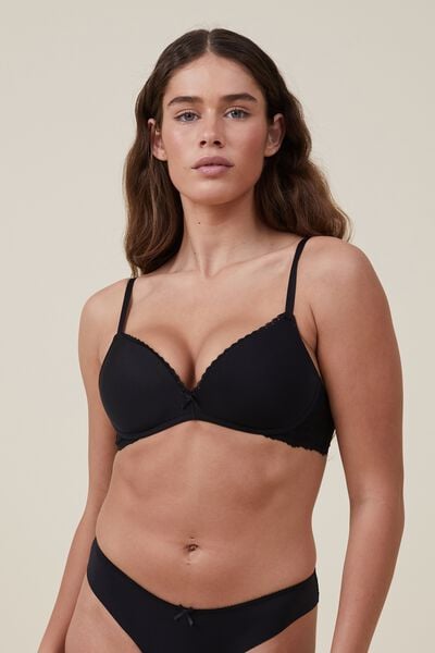 Buy Cotton On Body Everyday Lace Strapless Push Up 2 Bra in Frappe 2024  Online