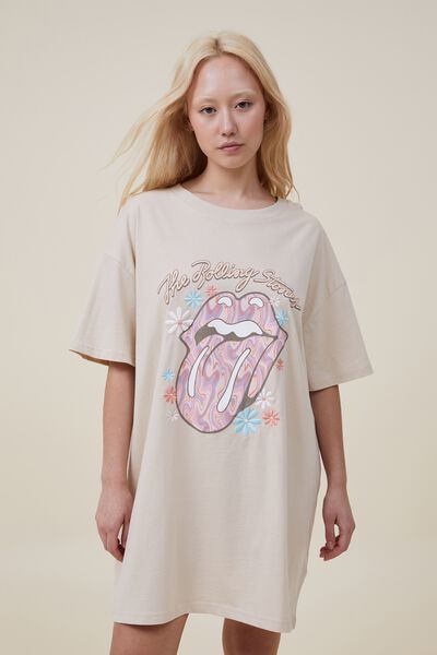 Camiseta - 90S T-Shirt Nightie, LCN BR/ROLLING STONES FLOWER