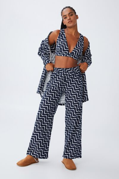 Wide Leg Flannel Bed Pant, TOTAL ECLIPSE WAVE