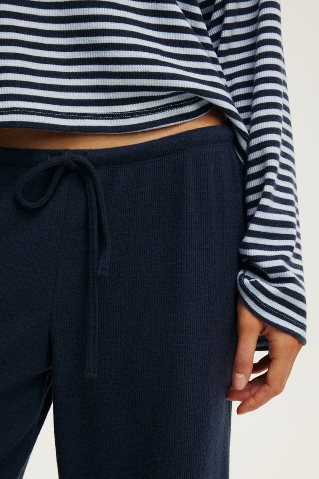 Super Soft Waffle Wide Leg Pant, MOON TIDE