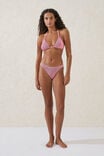 Refined High Side Brazilian Bikini Bottom, NEON CRUSH/BLACK CRINKLE - alternate image 1
